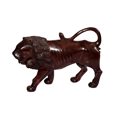 Rosewood Lion Carving